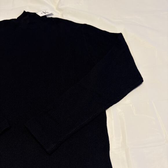 Calvin Klein Women’s Black Ribbed Turtleneck Sweater Size XL NWT $158 PNX621QM - Picture 3 of 9